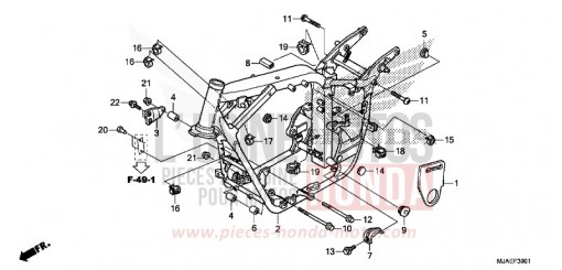 RAHMENKOERPER (VT750S) VT750SE de 2014